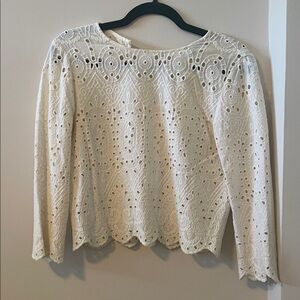 Zara Cream Lace Women's Blouse